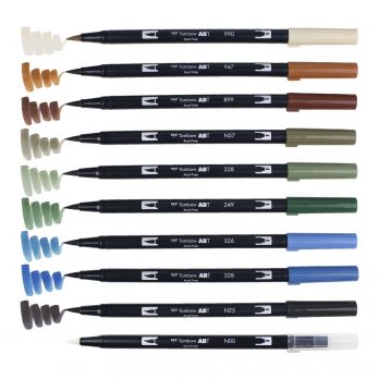 ชุดปากกาพู่กัน TOMBOW 10 ด้าม สี Landscape